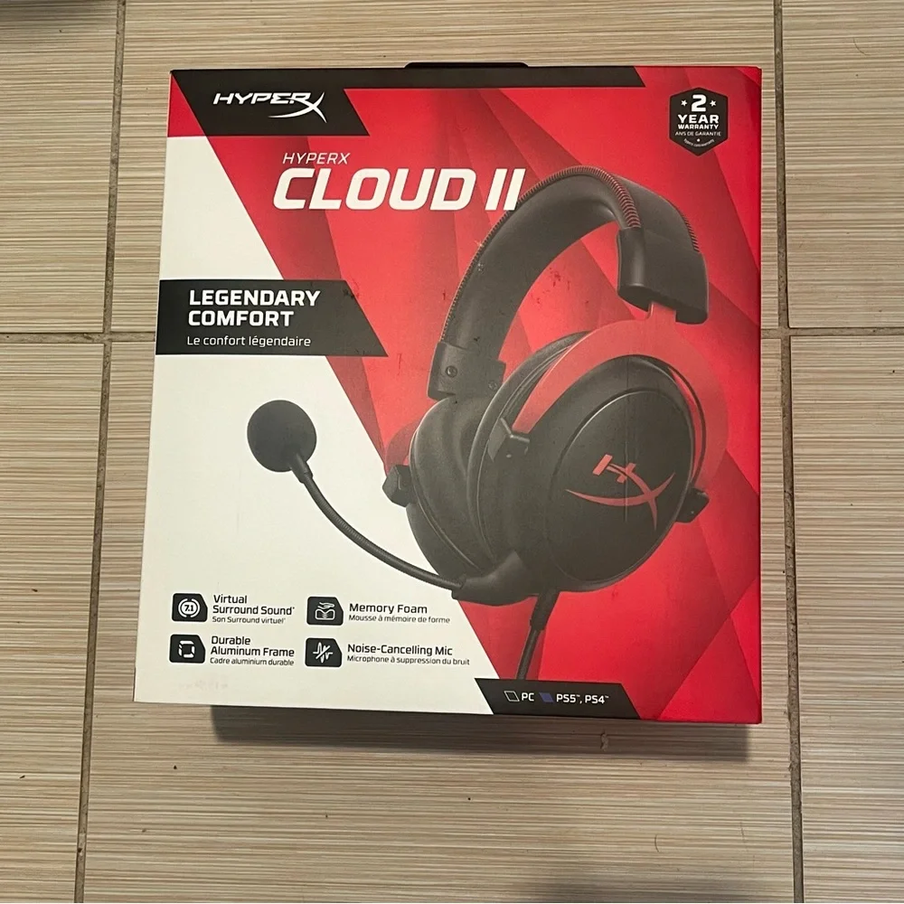 HyperX Cloud II - Gaming Headset, 7.1 Surround Sound PC, PS5, PS4, Xbox